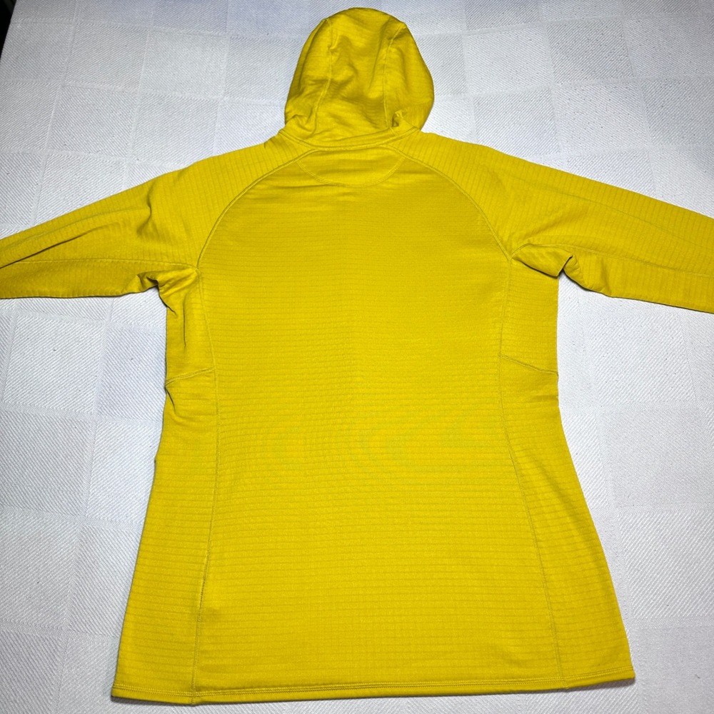 Patagonia R1 Hoody Womens XL Polartec Power Grid Half Zip Waffle Fleece Yellow - Picture 8 of 12